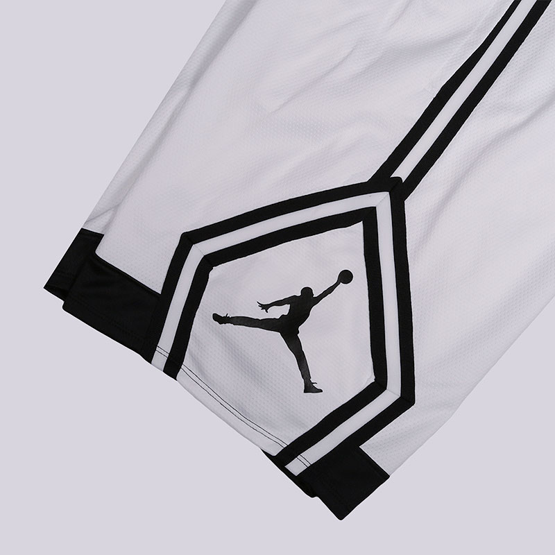 мужские белые шорты Jordan Rise Diamond Basketball Shorts 887438-100 - цена, описание, фото 2